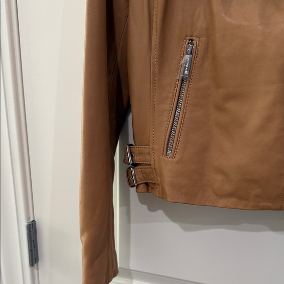 Michael Kors Brown Leather Jacket - Picture 4 of 6